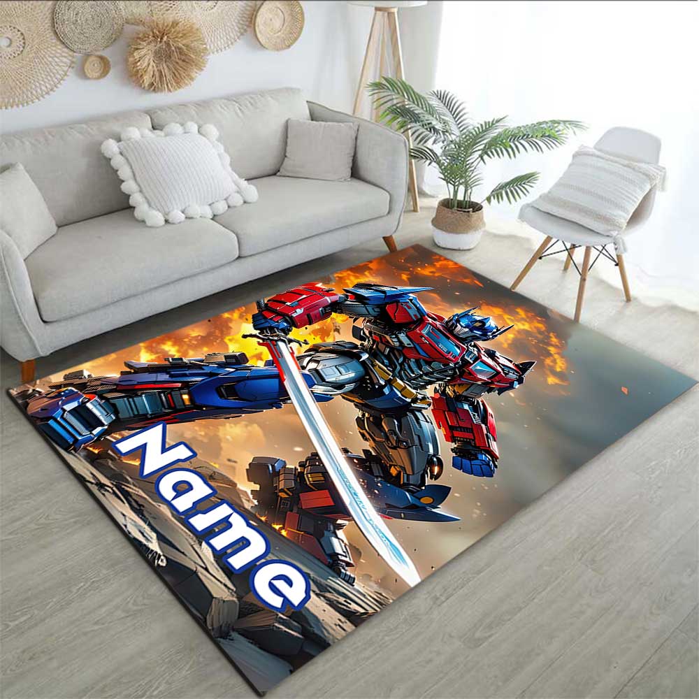 Transformers Fans Customize your name rug, office chair cushion, home bedroom living room gift.