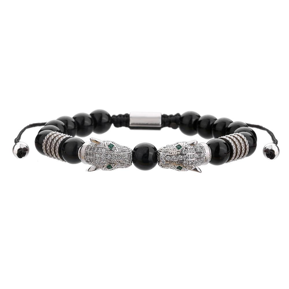 

JYL TS Bracelet Leopard Head -Exudes Boldness & Attracts Leadership Luck ZJ12613 коралловый