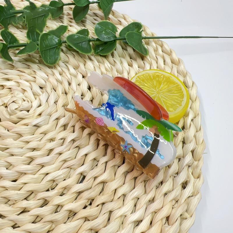 

1pc Spring, Summer, Autumn, Winter Four Seasons Graffiti Claw Clip Women s Shark Clip New Rear Occipital Hair Clip Headwea