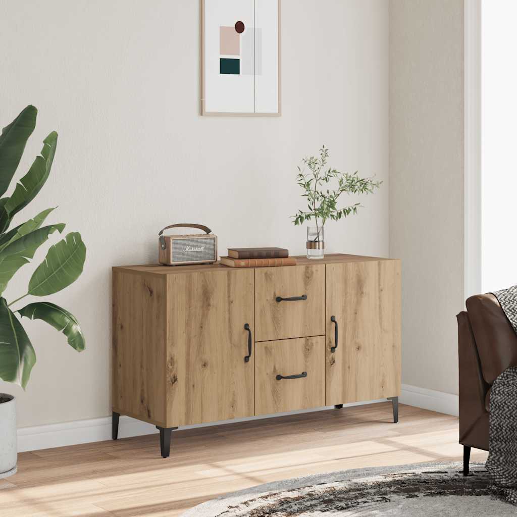 Vidaxl Komoda, Dąb Artisan, 100X36X60 Cm, Materiał Drewnopochodny