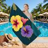 Tropische Hibiskusblüte Strandtuch Bunter Blumendruck Schnelltrocknend Mikrofaser Großes Badetuch Für Damen Sommer Poolparty