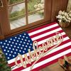 Patriotic Decor Area Rug Non-slip Washable American Flag Welcome Carpet Floormat Living Room Bedroom Entrance Door Mat Retro