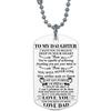 To Necklace Fashion My Son Daughter Dad Mom Dog Tag Birthday Gift Kids For