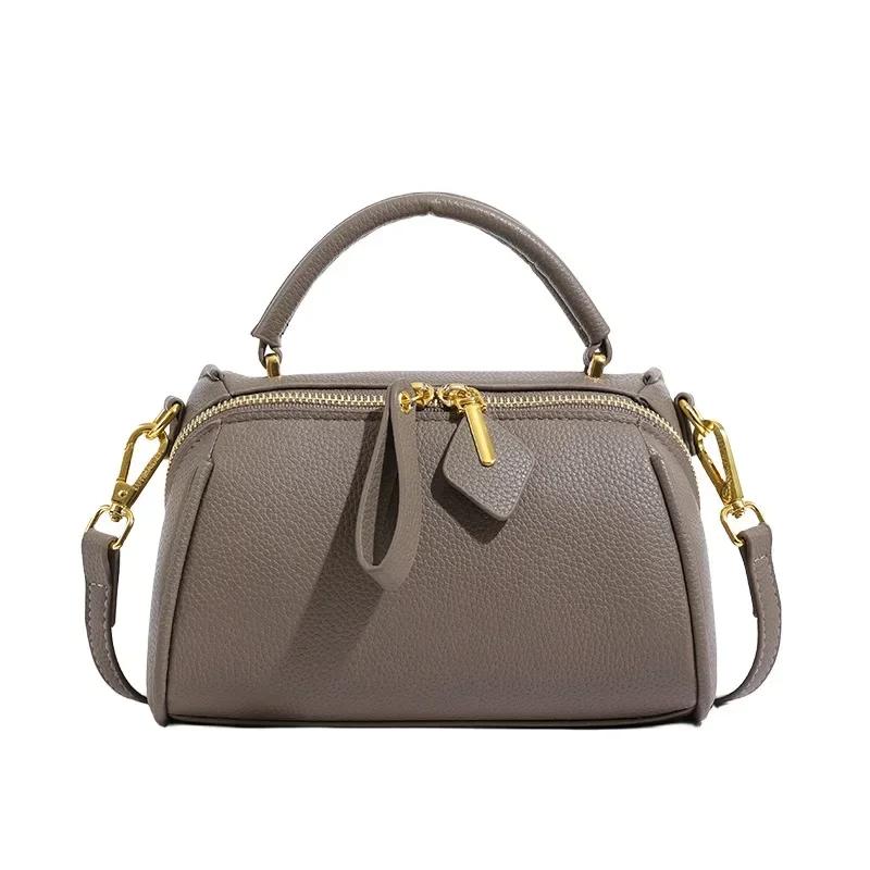 Jednolita skórzana damska designerska torba na ramię retro typu crossbody dla kobiet nowa modna kobieca torba typu messenger