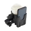 Multipurpose Cup Holder Organsier Phone Mount Slot for Baby Strollers Wheelchairs Bikes with 360 Degree Swivel Design