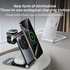 15W Fast Magnetic Wireless Charging Station 3 In 1 Foldable for iPhone 14 15 Samsung S23 AirPods Pro Aluminum Stand