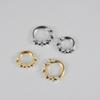 Pack of 2 Unique Geometric Shape Nose Rings Body Piercing Jewelry Seamless Design Metal Texture Polished Finish
