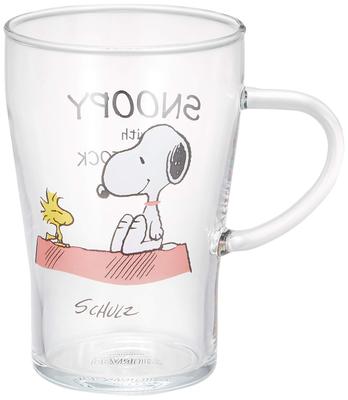Glass Snoopy "PEANUTS" Heat-Resistant Mug, SN521-815