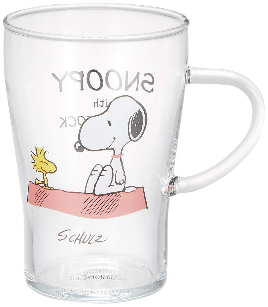 PEANUTS Heat-Resistant Glass Mug, Snoopy, SN521-815