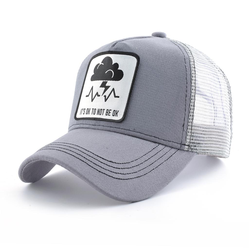 Baseballkappe mit Aufnäher, Snapback-Baseballmütze für Herren, vier Jahreszeiten, Outdoor-Schirmkappen, Damen, schwarz-weiß, lässige Kappe