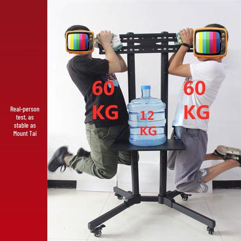 Floor-Standing LCD TV Cart with Movable Stand and Wall Mount