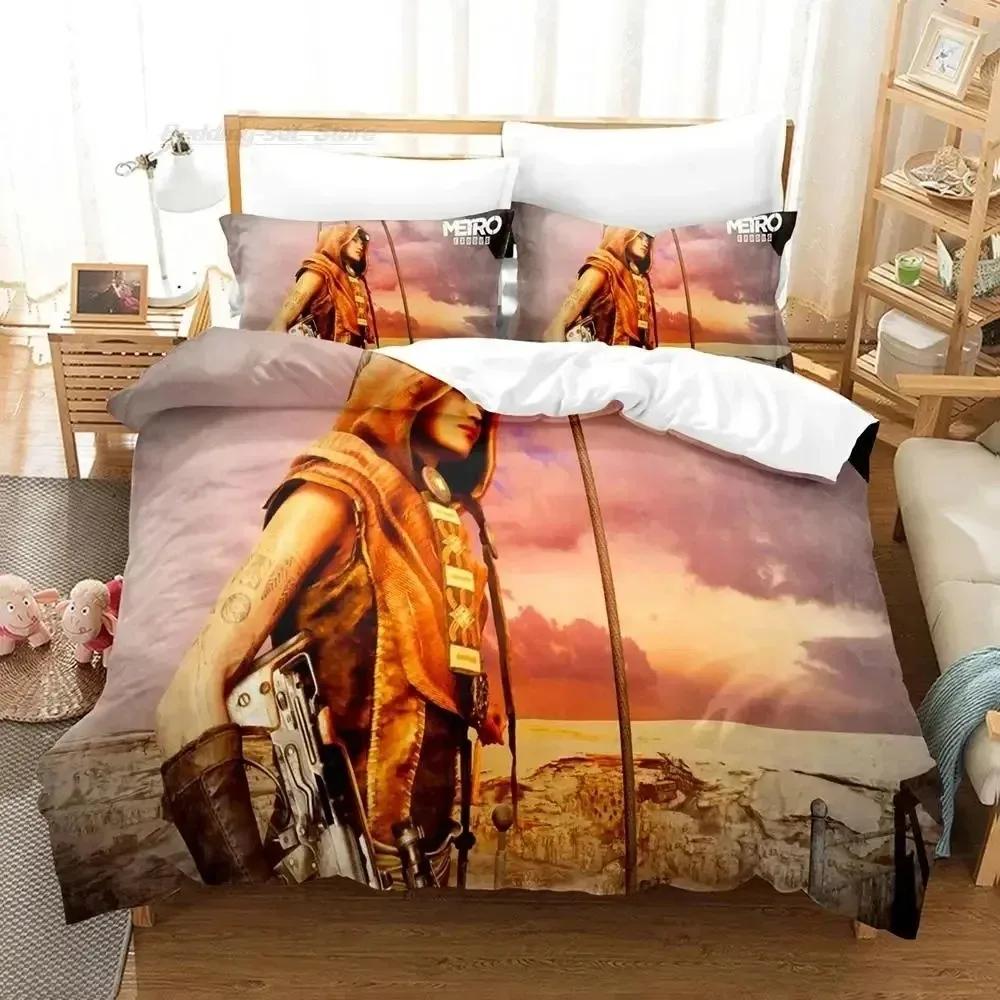 Metro exodus 3D NEW Duvet Cover Pillowcase Bedding Set Adult Boy Girl Bedroom Decoration Children Single Double Large