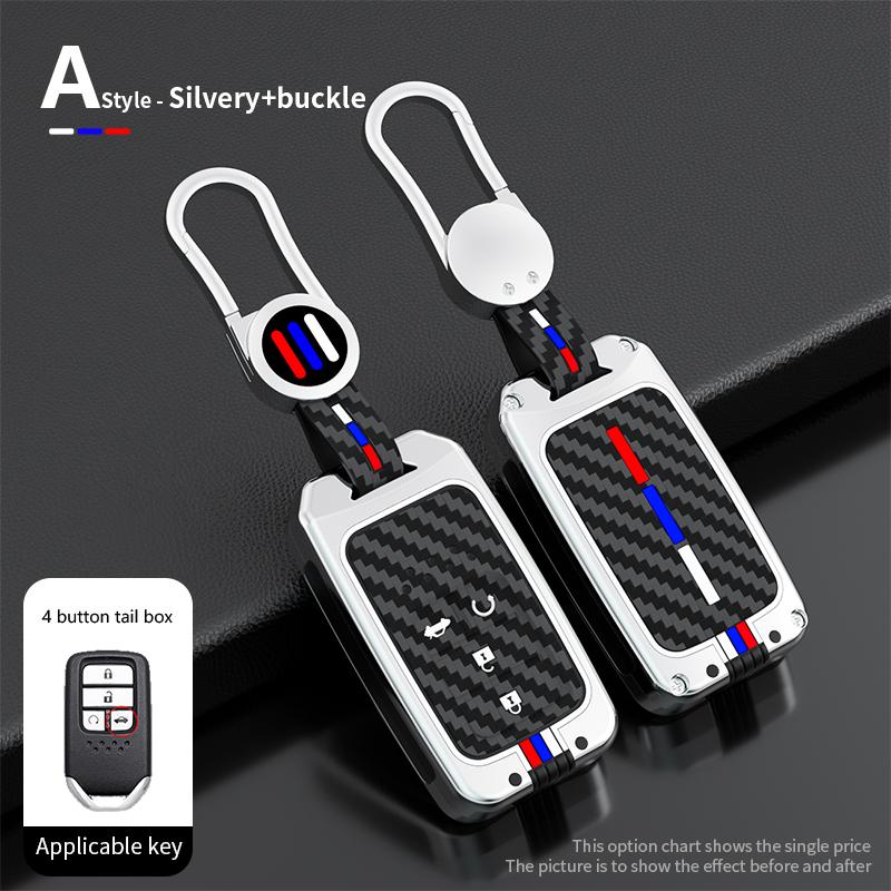 Zinklegierung Auto Fernbedienung Schlüsselhülle Abdeckung für Honda 2017 2018 19CRV Pilot Accord Civic Jazz Jade Fit HR-V Freed Schlüsselanhänger AutoZubehör