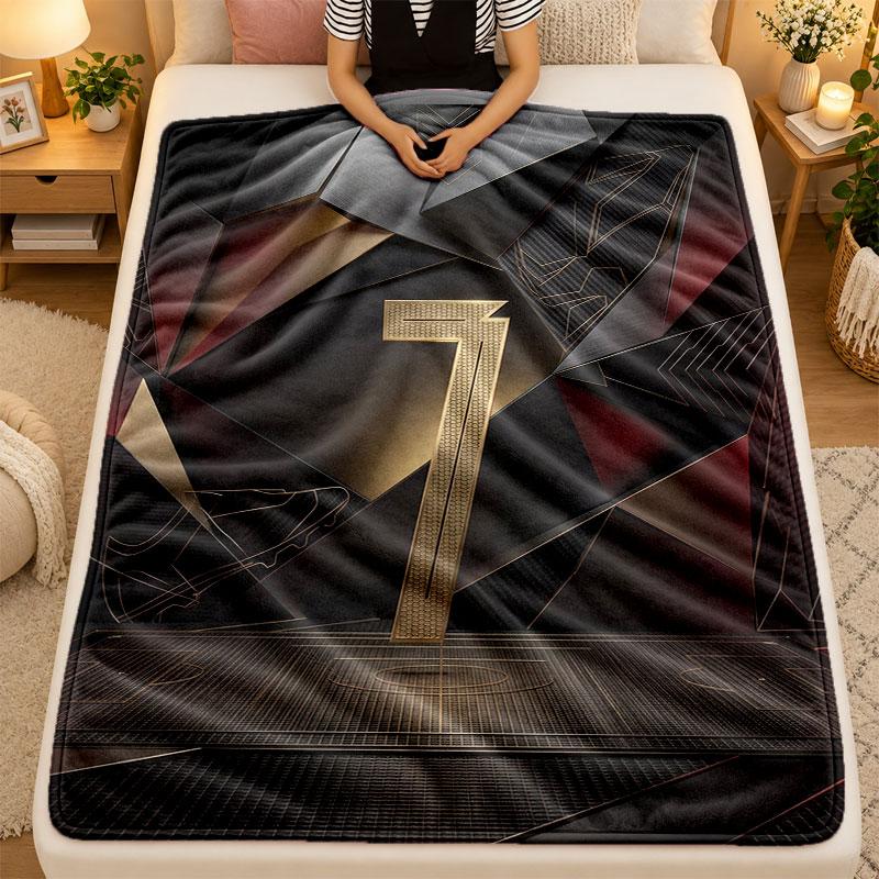 Flannel BlanketCristiano Ronaldo Warm Soft Throw Blanket for Indoor Sofa Bed Living Room Use