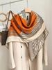 Mulberry silk 111 silk wool large square scarf collection hand-curled high-end gift silk scarf women's autumn shawl