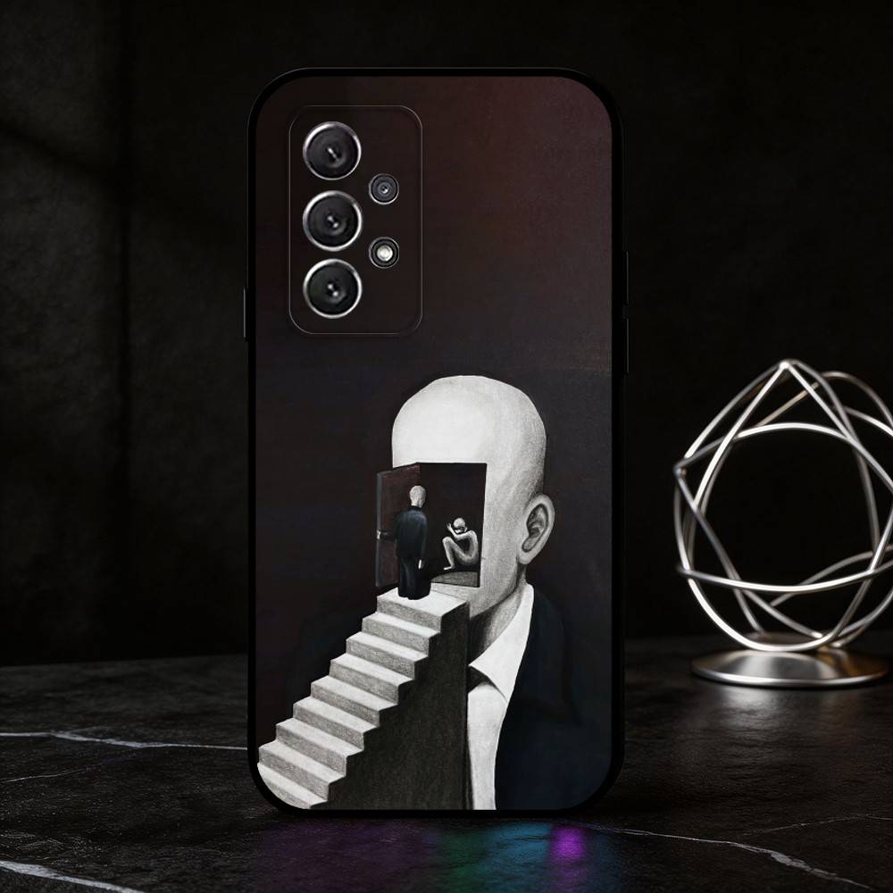 M-Metaphoric Dark Art phone Case For Samsung S25,24,21,22,23,30,Ultra,20,Plus,Fe,Lite,Note Soft Black Cover