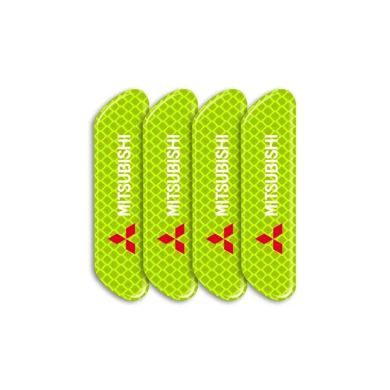 4 Stück Reflektierende Türstreifen für Autos Sicherheitswarnaufkleber für Mitsubishi Outlander Lancer 10 9 ASX RALLIART Eclipse L200 Pajero