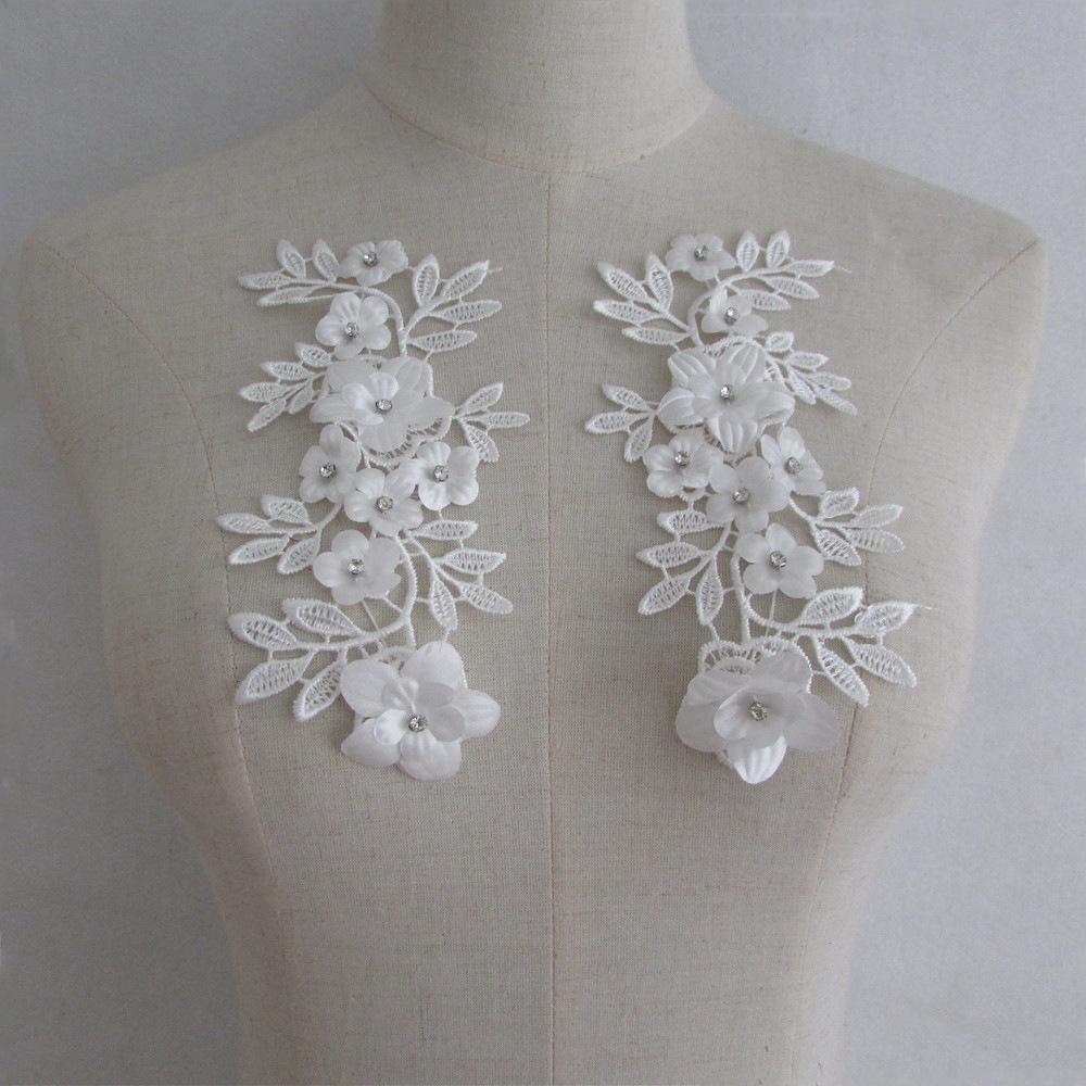Bead Embroidery Hollow Lace Pair Flower Decoration Collar Diy Sewing Lace Collar Clothing Accessories