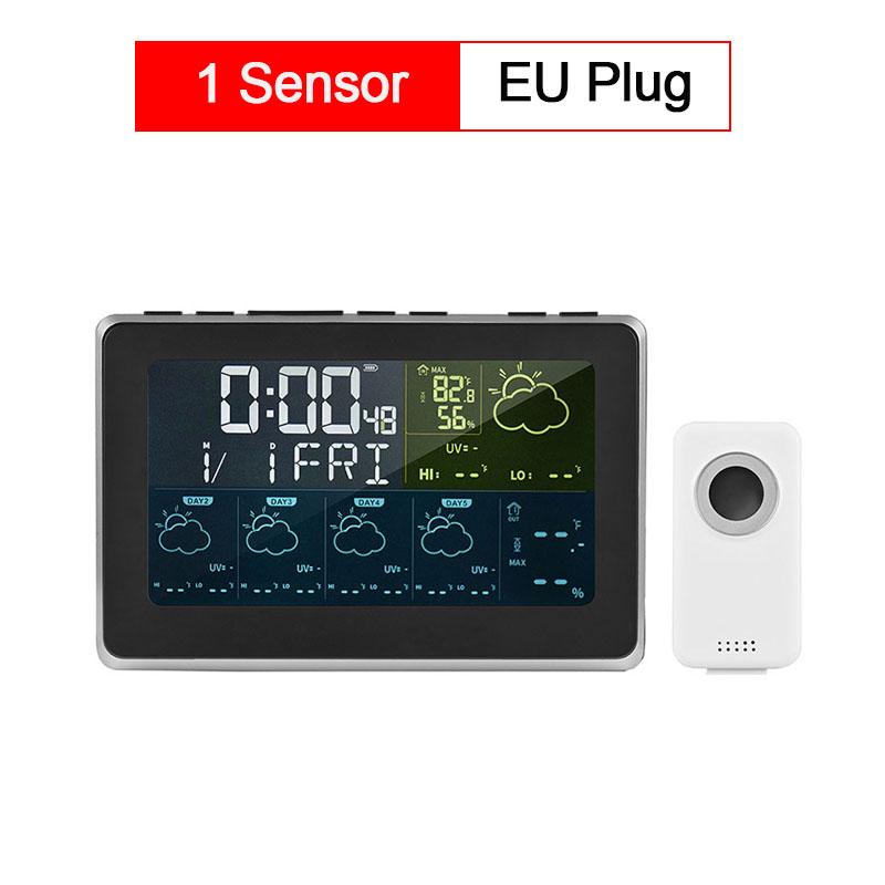 Tuya WiFi Smart Weather Station APP Control Digital Temperature Humidity Monitor, 5 Days Weather Forecast, 3 Alarm Clock Models