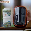 White Porcelain Landscape Filter Kuaike Travel Tea Set Kit Antique Tea Maker Filtration Mug Organizer Portable Outdoor Stock Bag