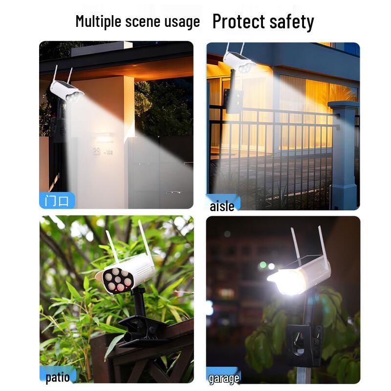 Solar Motion Sensor Dummy Security Camera Light
