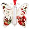 Kerstboom Hangende Ornamenten Vlinder Contant Geld Cadeau Ornament Geldhouder Decoratie met Decoratieve Labels Feestelijke Print Acryl Hanger voor Verrassing