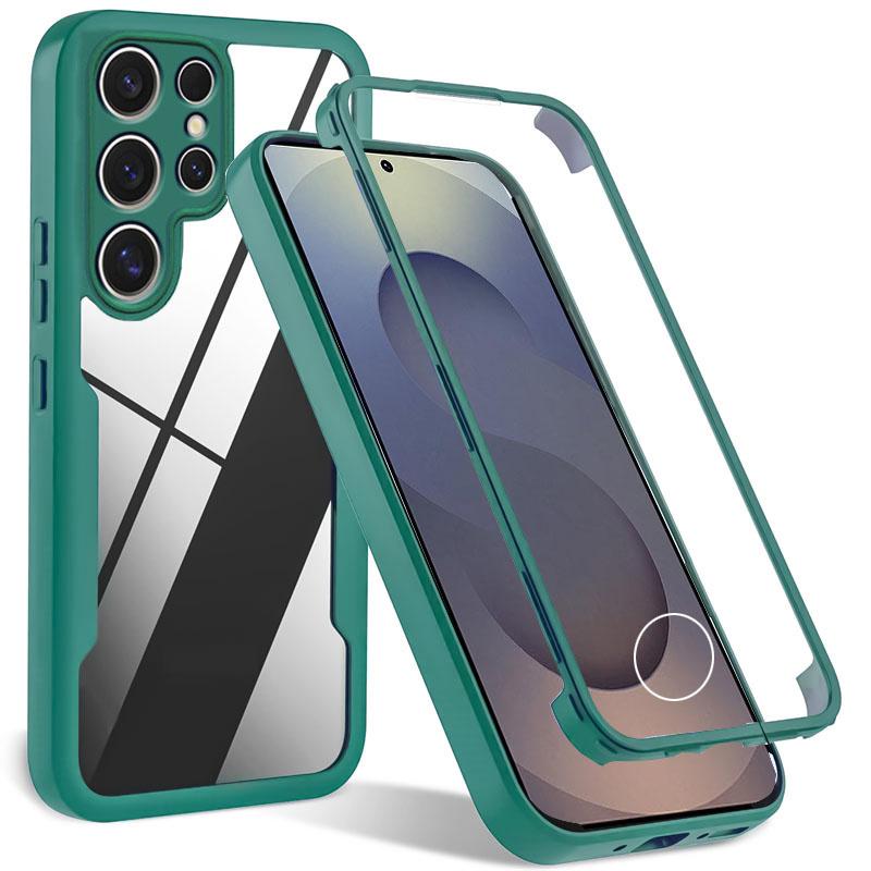 Screen Protector Case For Samsung Galaxy S25 EDGE S24 S23 S22 S21 Ultra Plus Full Body Cases For Samsung S24 S23 S21 FE Cover