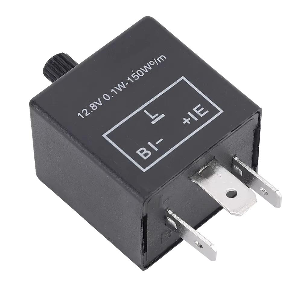 12v 3 Pin Adjustable LED Flasher Relay Motorcycle Turn Signal Lights LED Flashing Converter Tool Electronics Regulator Kit