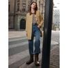 ELLE French Contrast Mid-Length Trench Coat