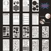 18 Sheets Per Set, PET, Hollow Out Painting Template, Creative Lace, Painting Set, DIY Diary Theme, Hand Account Drawing Template