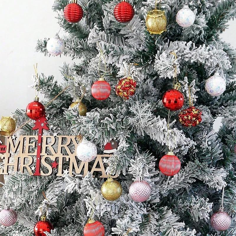 17Pcs 4cm Christmas Decorations Ball Hanging Christmas Tree Pendant Gold Silver Ball for Home Decor New Year Navidad Ornaments