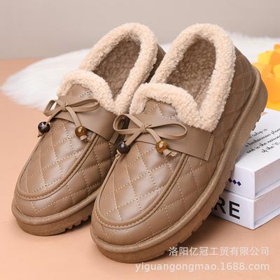 Cotton Shoes Non-slip Warm Shoes Fluffy Shoes Winter Piled Thickened Doudou Shoes Cold