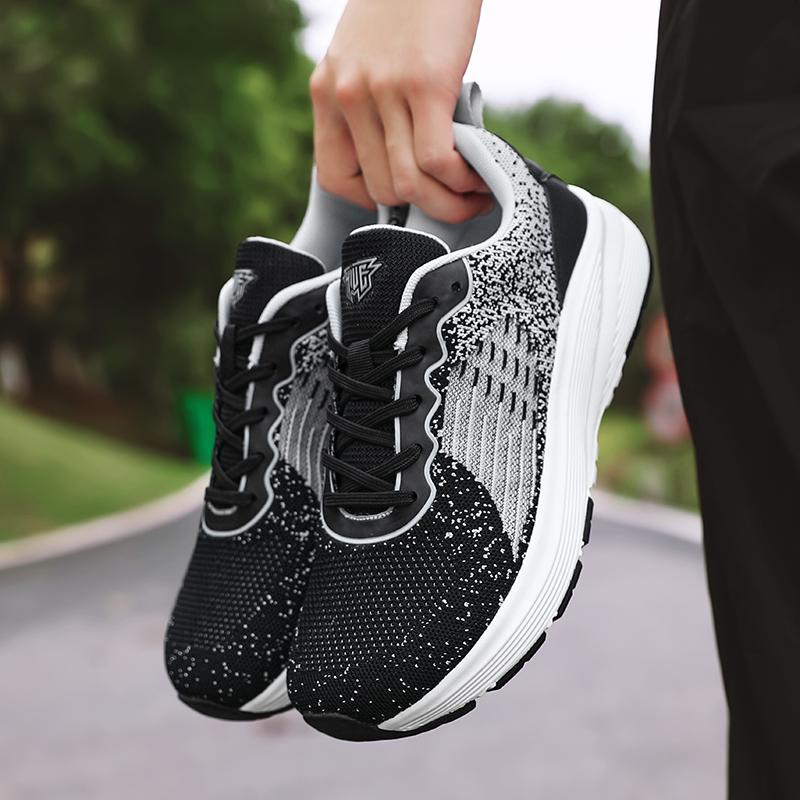 

YRZL Breathable Running Shoes Unisex Soft Sole Sneakers Anti Slip Athletic Shoes Lightweight Walking Shoes for Women Men 44