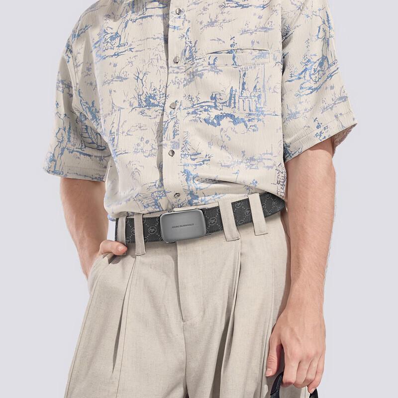 MARK FAIRWHALE Men s Automatic Buckle Fashion Printed Belt