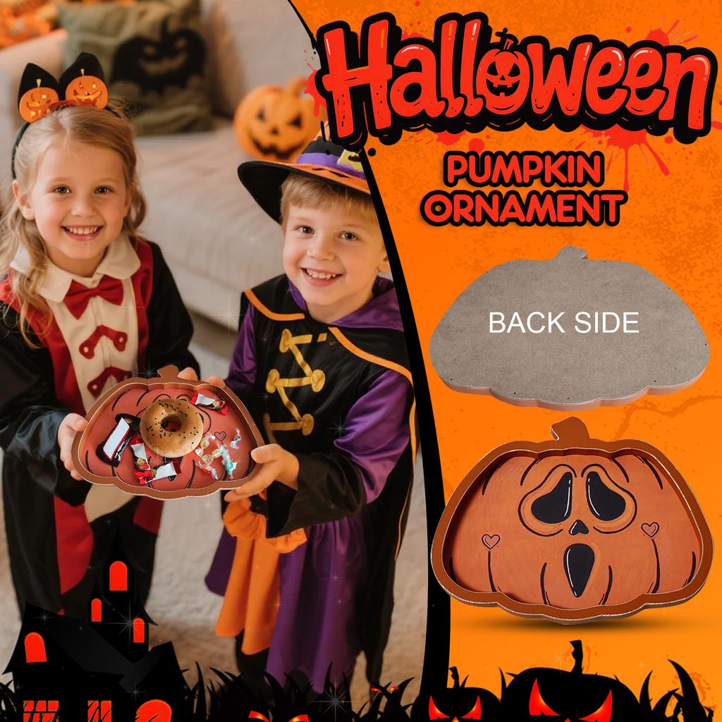 Pumpkin Serving Tray Bowl Halloween Pumpkin Plate Pumpkin Themed Cake Plate Halloween Pumpkin Board Pumpkin Board