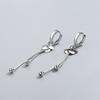 New 925 Sterling Silver Earrings Simple Flow Comb Small Hoop Woman Charm Jewelry Gift