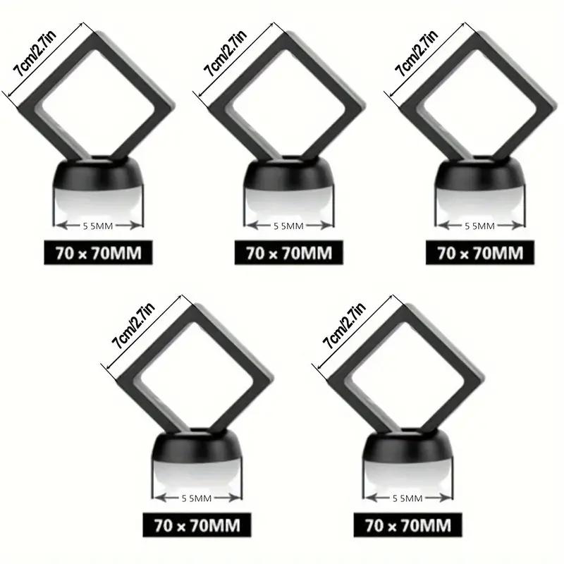 

5Pcs 3D Floating Frame Set with Window-View Lid - Elegant Display & Protection for Jewelry and Medals