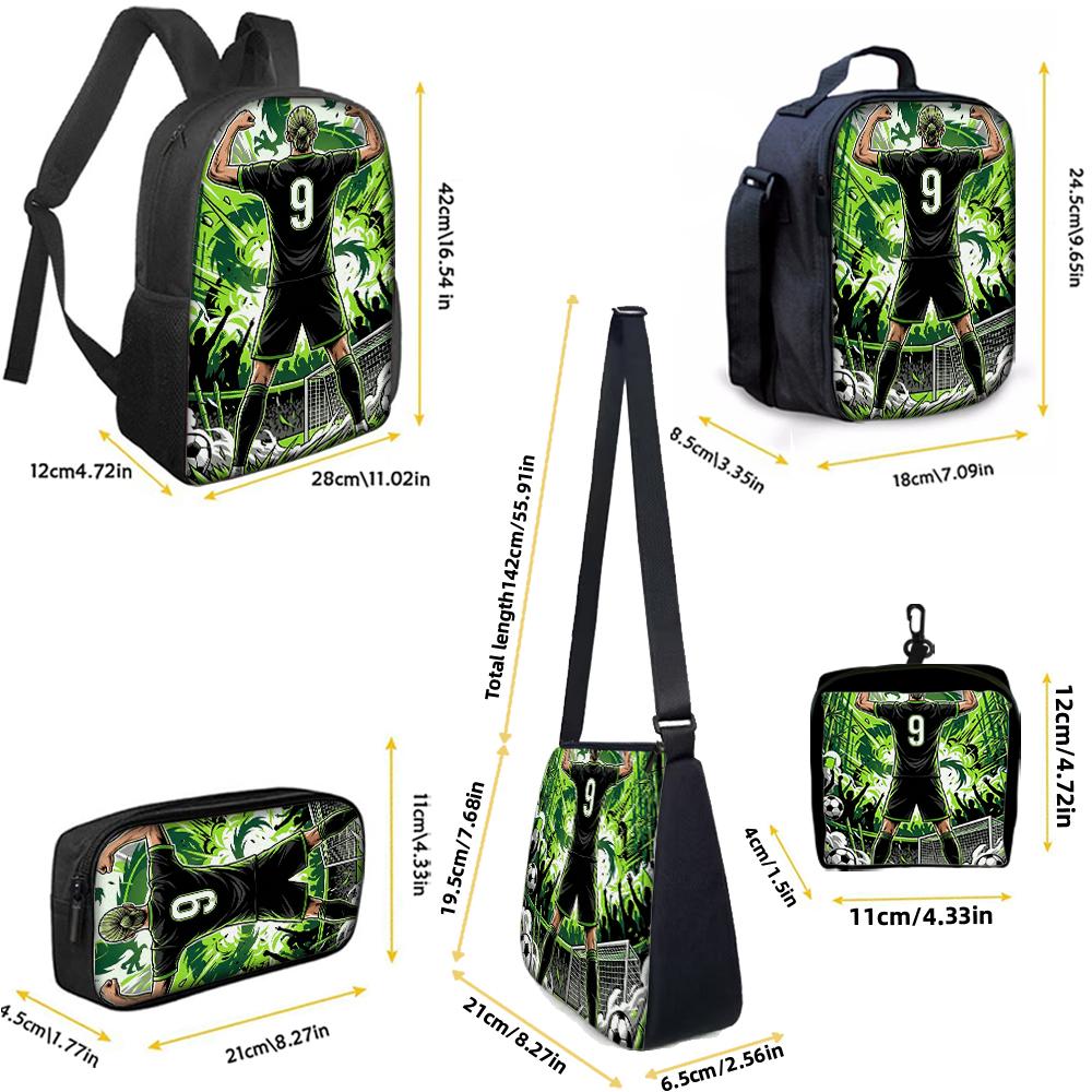 1/2/3/4/5PCS Robot Graphic Knapsack Set | Ideal for School & Daily Journey Great for Daily Activities Suitable for All Ages