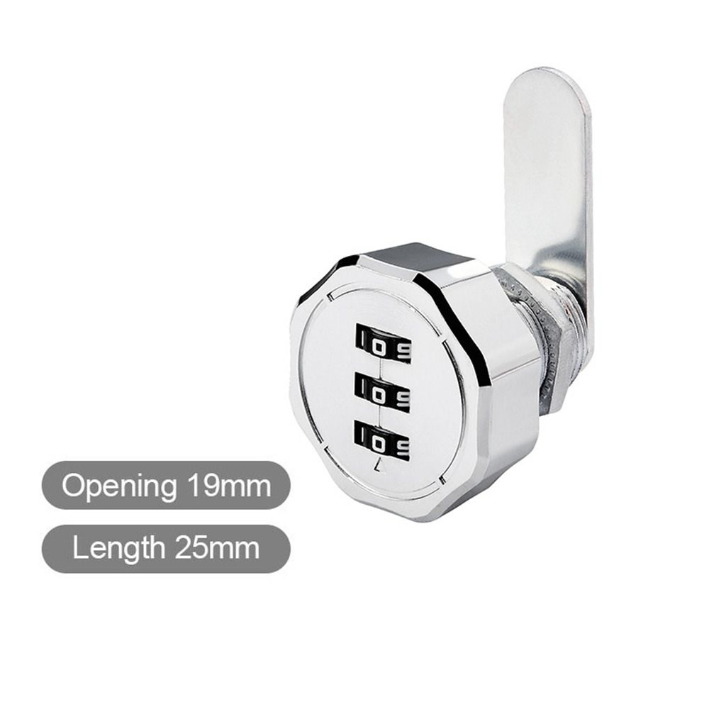 Security Cabinet Mailbox Zinc Alloy Password Locker 3 Digital Code Combination Lock Cupboard Drawer