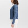 Levis Casual Solid Color Round Neck Single Button Long Sleeve Knit Sweater Women Sweater 003SK-0001
