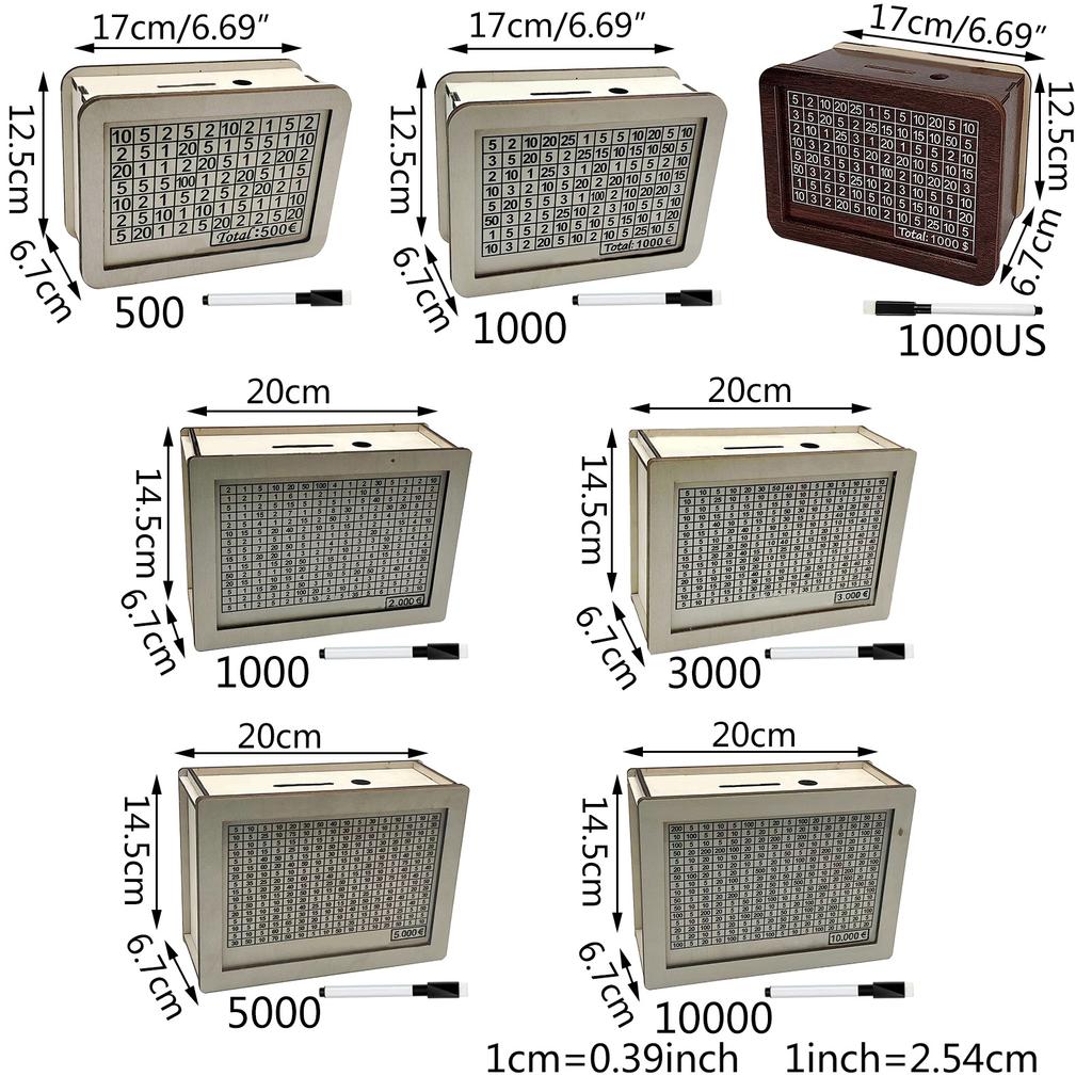 Sparverhalten inspirieren mit wiederverwendbarer Spardose Holzsparschweine Haushaltsdekoration für Schule Büro Schlafzimmer Wohnheim