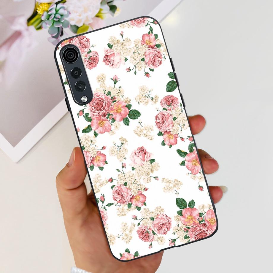 For LG Velvet 5G 4G / Velvet 5G UW Case Cute Cartoon Panda Flower Luxury Soft Silicon Phone Case Back Cover Capas