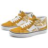 Vans Sk8 Reissue All Over Logo Mid-Top Skate Shoes Unisex Skate Shoes Yellow VN0A391FTY7