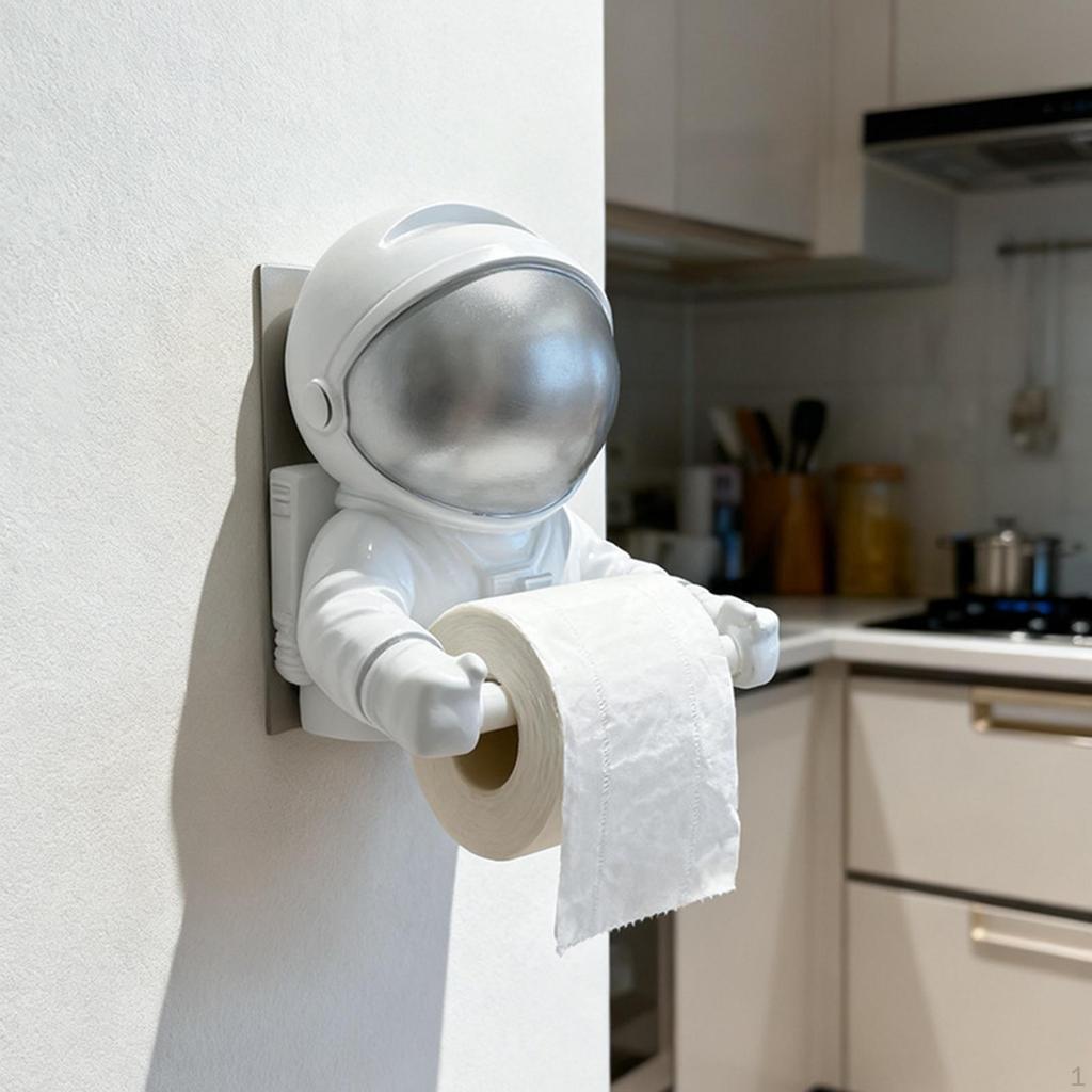 Astronaut Klopapierhalter Handtuch Lebensecht Pflegeleicht Wasserdicht Wandmontage