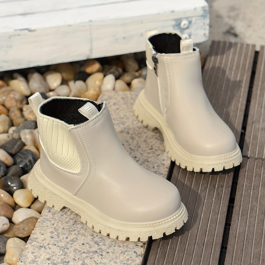 [Non-slip Boots] Boots with Side Zipper | Non-slip, Wear-resistant | for Girls | Autumn and Winter