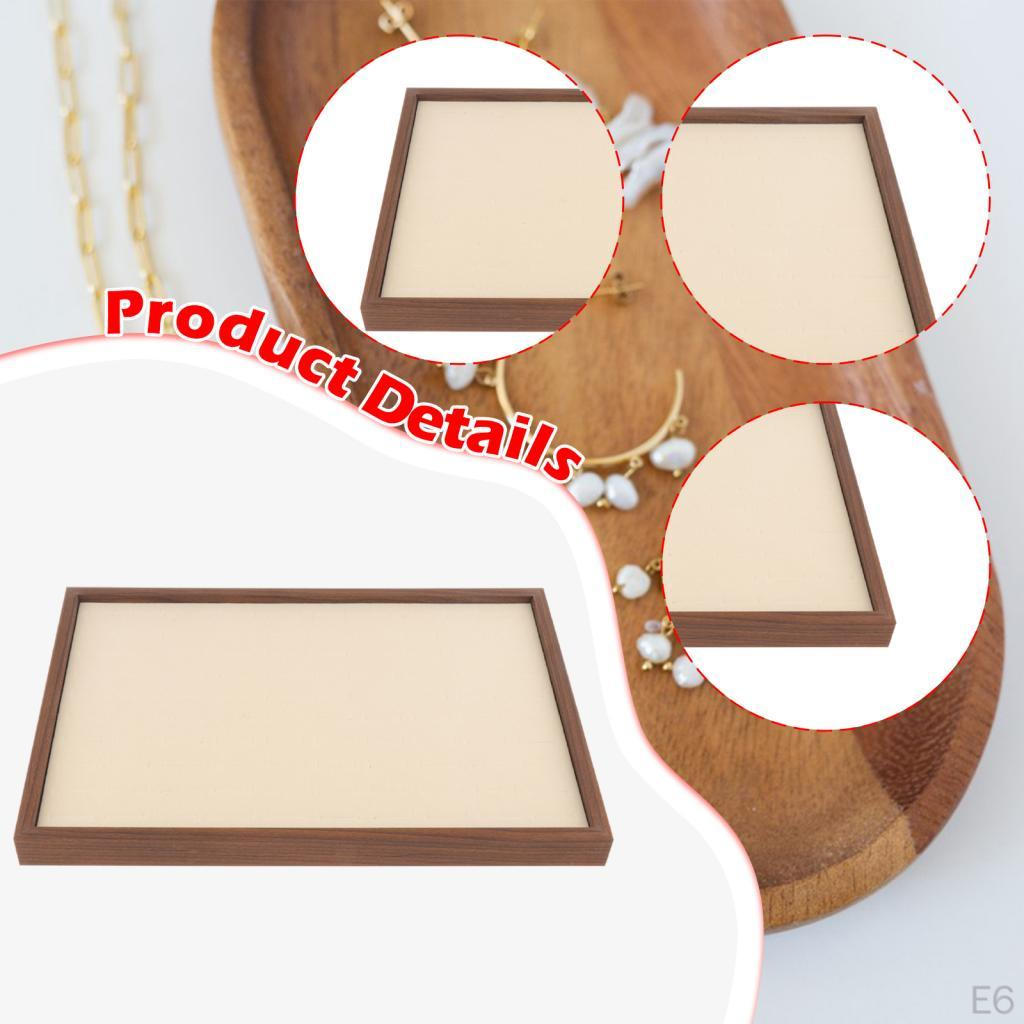13.7 X 9.4 Inch Wooden Jewelry Organizer Tray for Dresser, Desk, Multi-Functional Storage Tray,