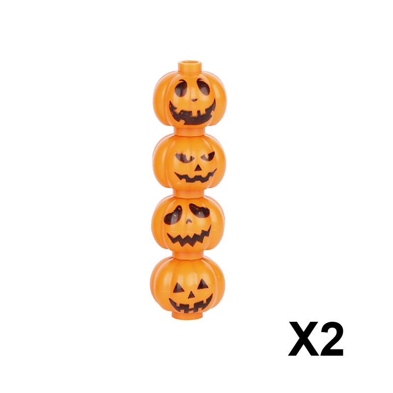 Halloween Decorative MOC Building Blocks Pumpkin Carriage Tombstone Skeleton Flame Horse Accessories Elf House Bricks Toys Gifts