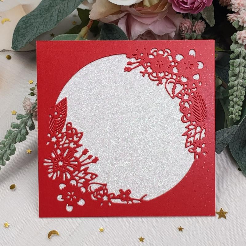 Ramka z zaproszeniem wykrojniki do metalu DIY Craft szablon do wytłaczania ze stali węglowej szablony metalowe Scrapbooking na wykrojnik na karty