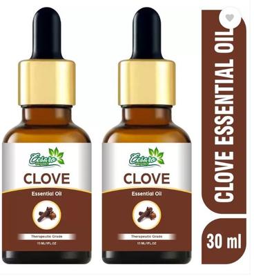 Aceite Esencial de Clavo de Olor Cesaro Organics para Dientes, Cabello, Piel Paquete de 2 de 15 ML ( 15 ml x 2)