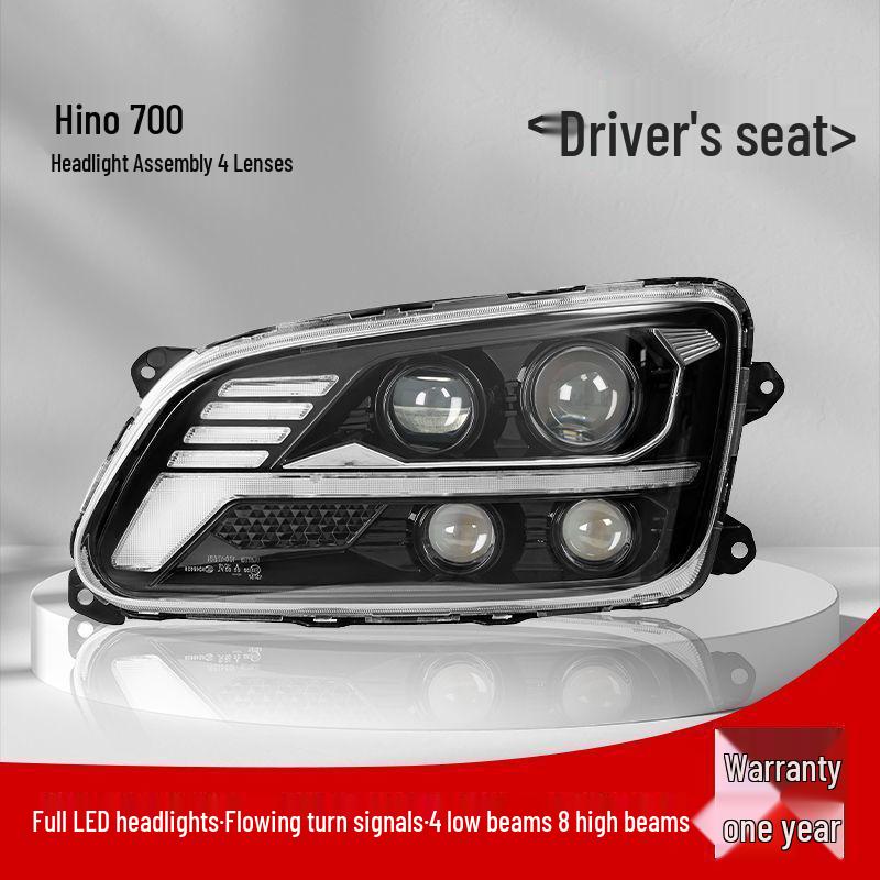 Super Bright LED Four-Lens Flowing Water Headlight for Hino 700 and Mercury Mixer Trucks Standard